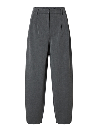 Selected Femme SlfPiya HW Barrel Pant Dark Grey